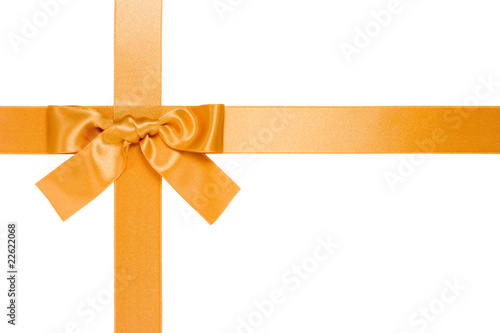 golden cross ribbon with bow