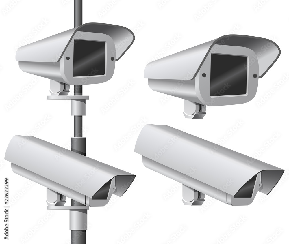 Security Camera isolated on the white Security Camera isolated on the white