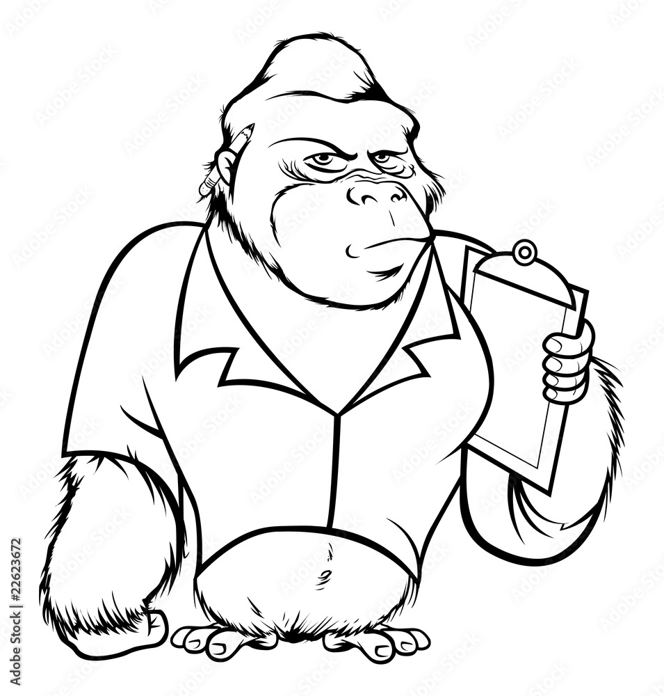 gorilla lab suit outline