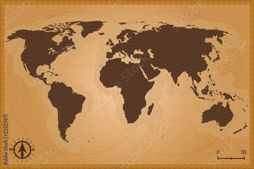 Planisphère vectoriel de la Terre 4