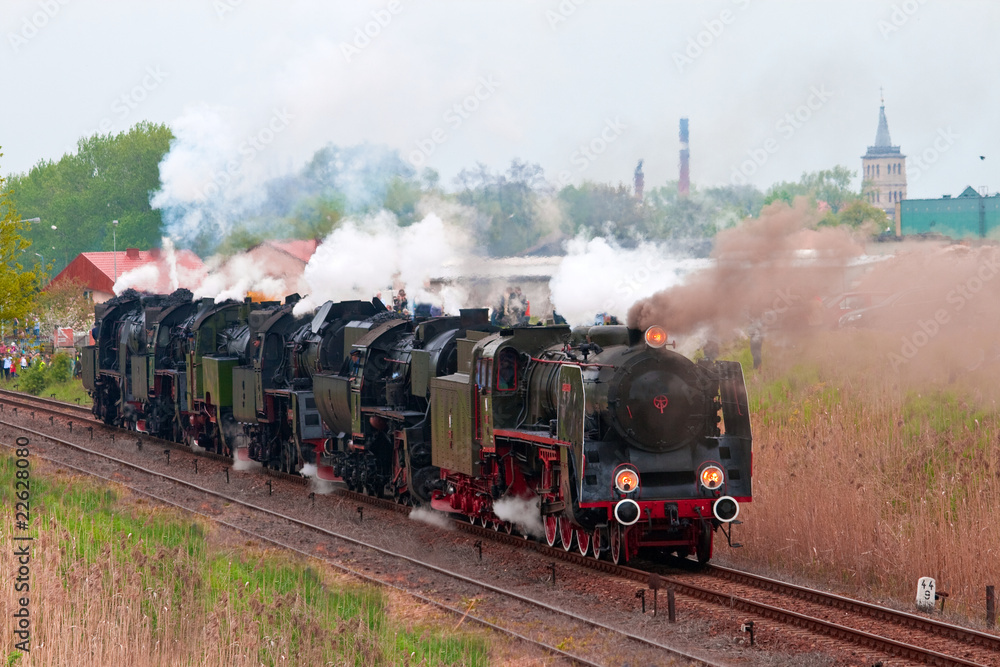 Fototapeta premium Old steam locomotives
