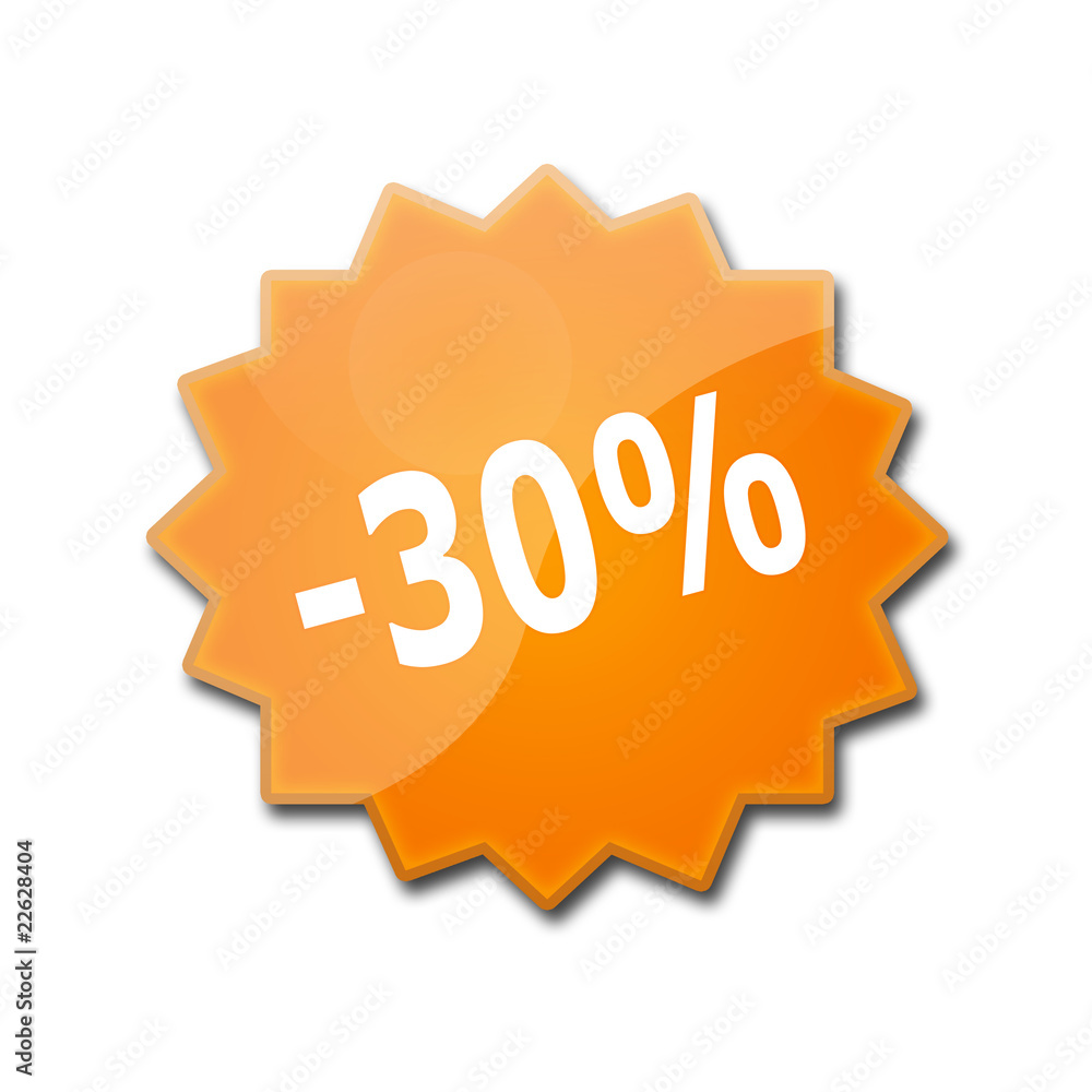 Estrella brillante con descuento del 30%