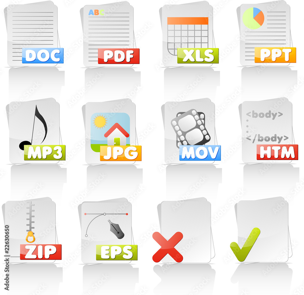 Document Files Stock Vector | Adobe Stock