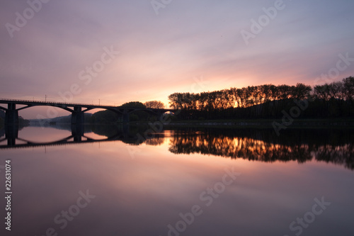 Bridge on the Vltava river in Czech Republic