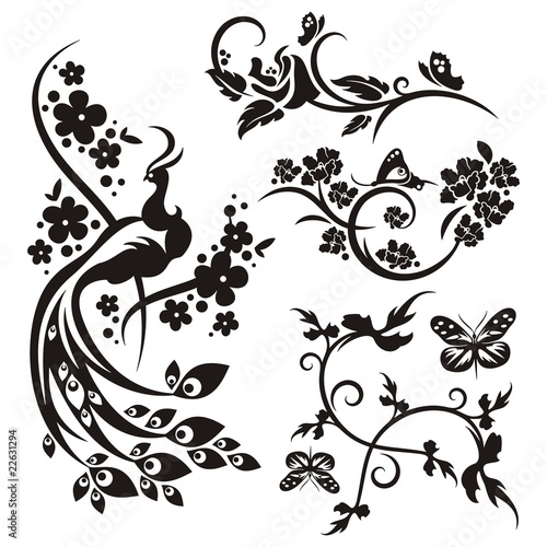 Chinese Floral Designs #22631294