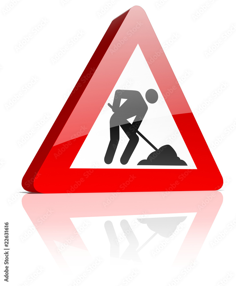 Baustellenschild  Construction Works  3D