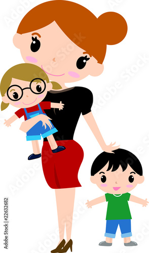 mother with two children