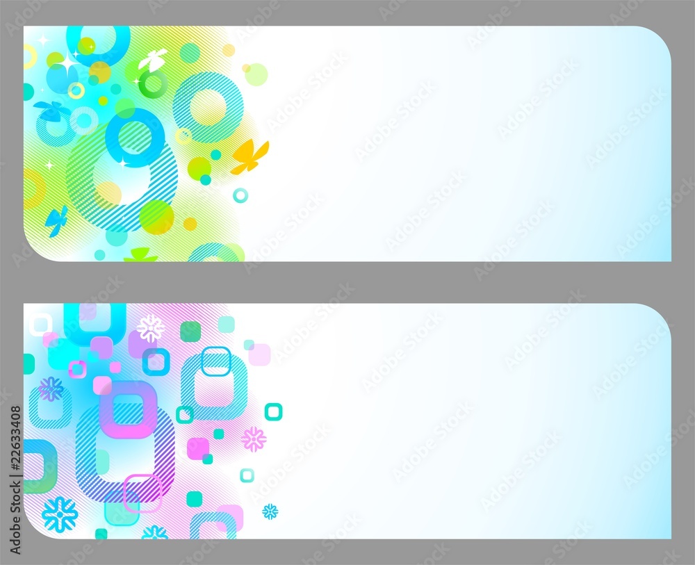 Abstract colorful vector banners