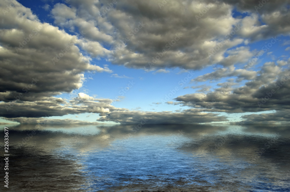 Beautiful Sky over Calm Sea Beautiful Sky over Calm Sea