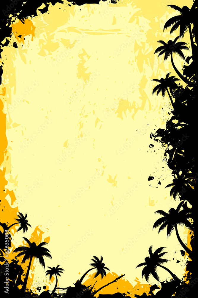 Obraz premium Grunge Tropical Frame