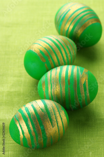 Green Easter eggs