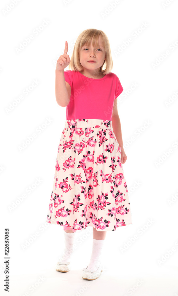 Young little girl pointing Young little girl pointing