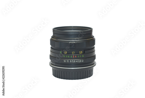 Old manual lens for photo