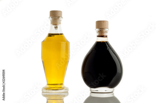 olive oil and italian balsamic vinegar on bottle