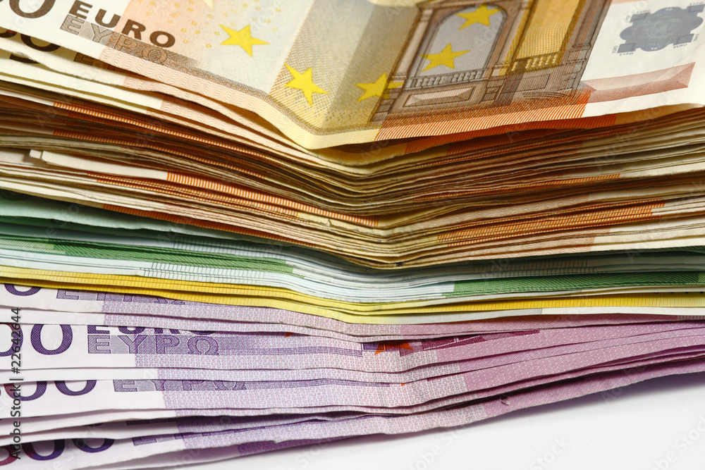 money euro currency on the white background money euro currency on the white background