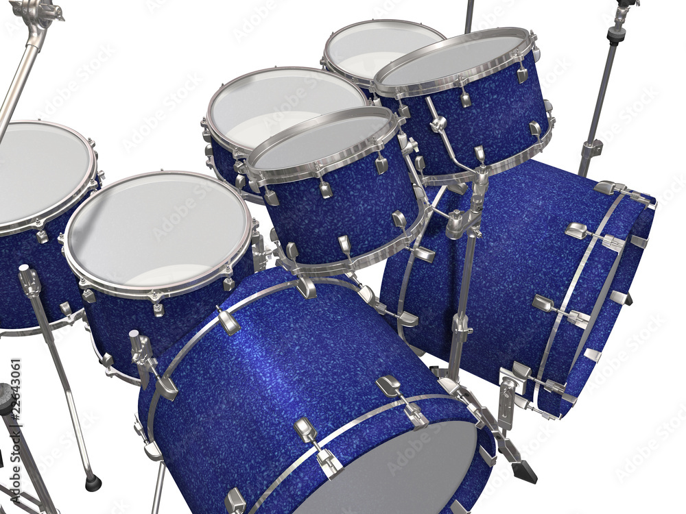 Drum Kit isolated on a white background Drum Kit isolated on a white background