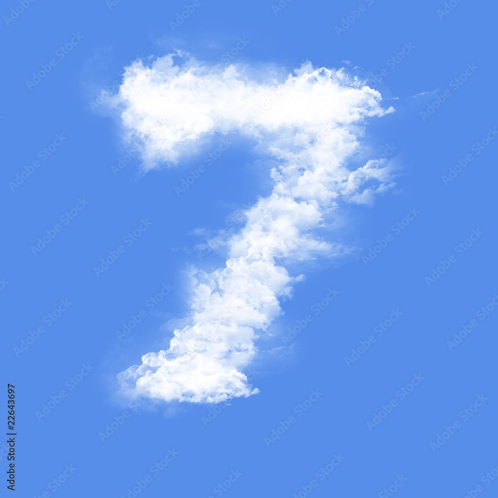 clouds in shape of figure seven clouds in shape of figure seven
