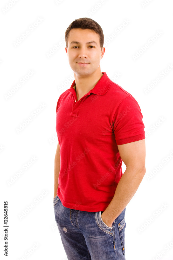 young casual man portrait, isolated on white young casual man portrait, isolated on white