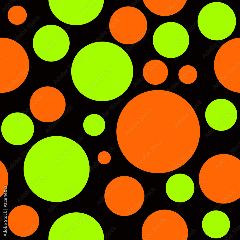 Orange And Black Polka Dot Background