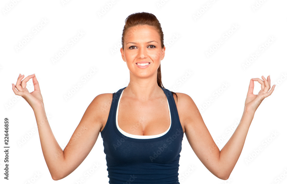 Attractive girl doing yoga Attractive girl doing yoga