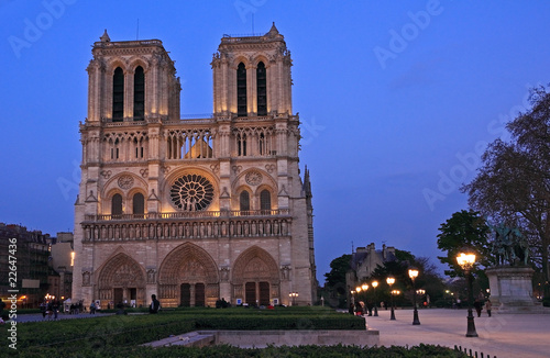 Notre Dame in the evening