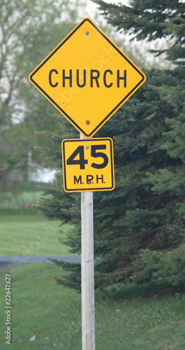 Church Road Sign