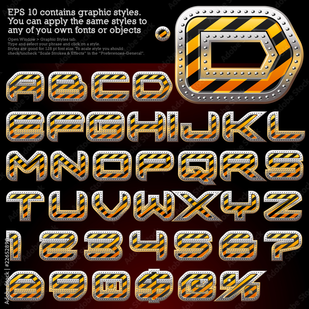 Naklejka premium Hazard. File contains styles available in the Illustrator 10