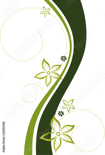 Blumen, Blüten, Ranke, floral, filigran, grün