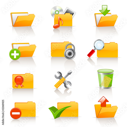 set of vector folders