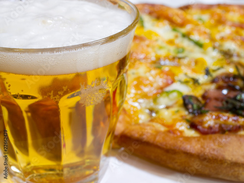 Beer and pizza