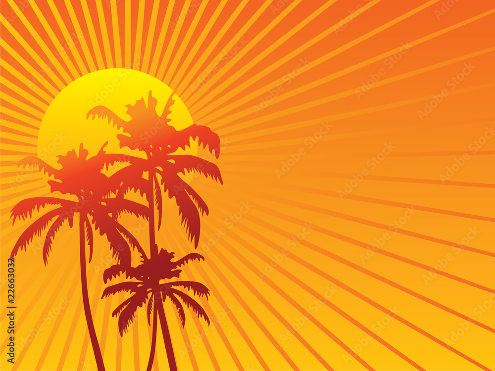 Tropical background vector