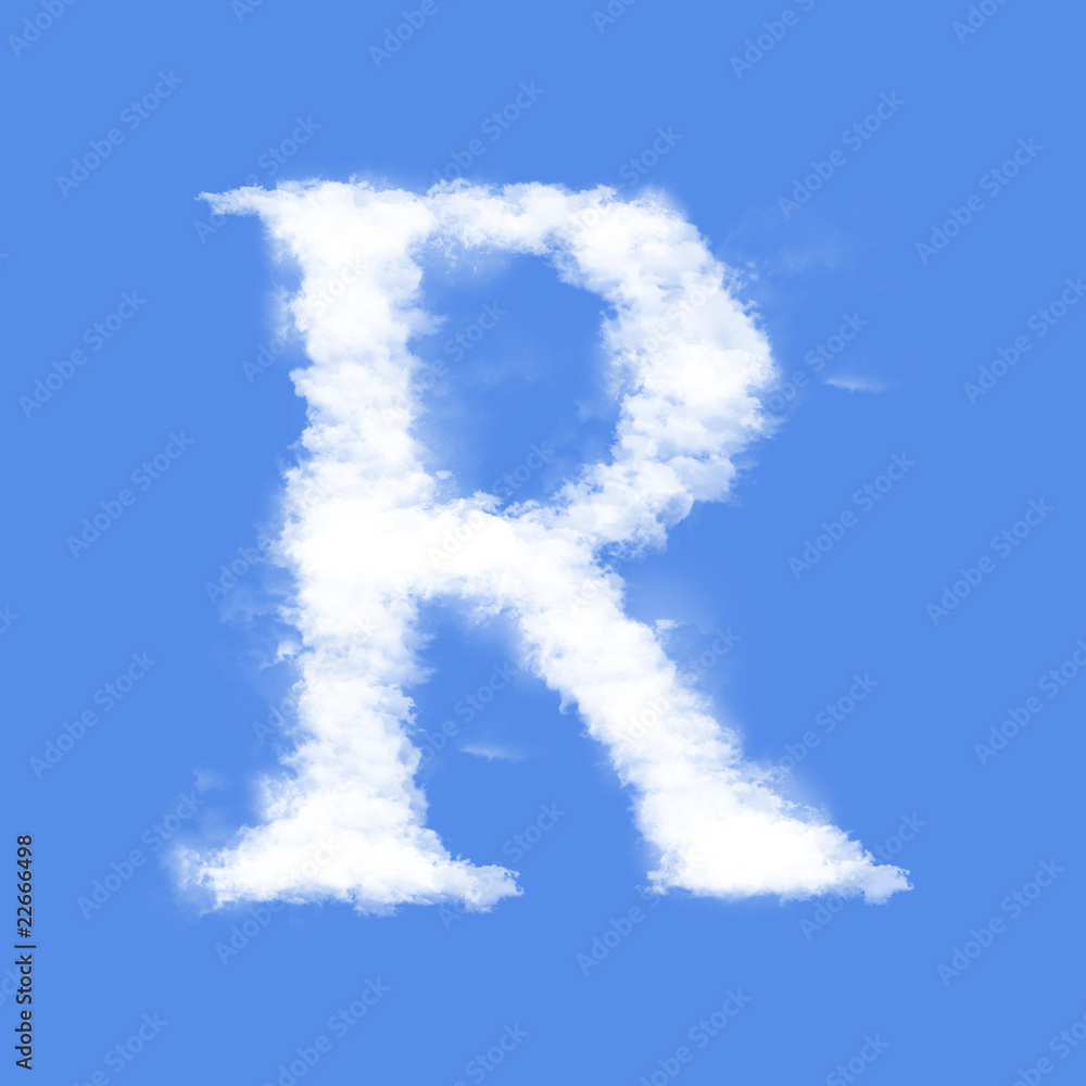 Clouds in shape of the letter R Clouds in shape of the letter R