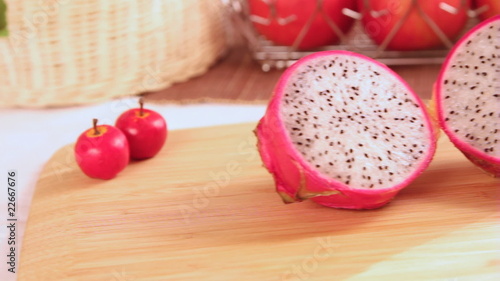Fresh tropical fruit pitaya, pitahaya or dragon fruit