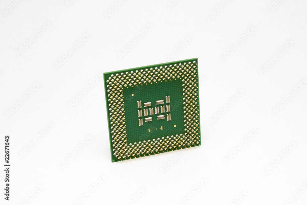 Modern computer cpu chip with white backgroud. Modern computer cpu chip with white backgroud.