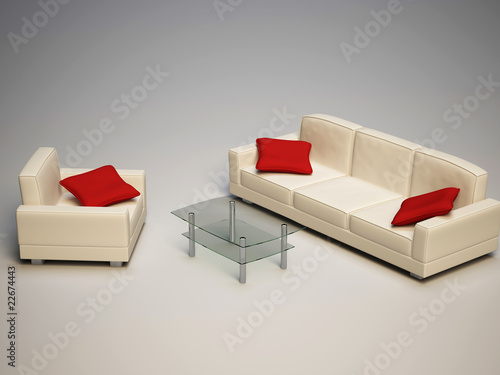 Sofa and armchair