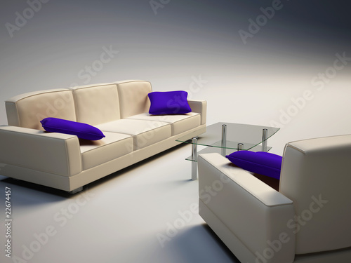 Sofa and armchair
