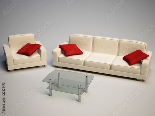 Sofa and armchair