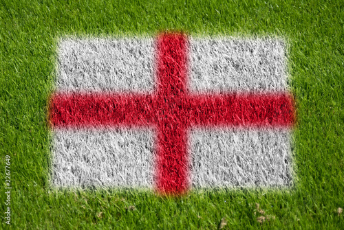 flag of england on grass