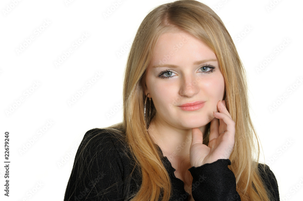 Portrait of the pretty young girl of the blonde Portrait of the pretty young girl of the blonde