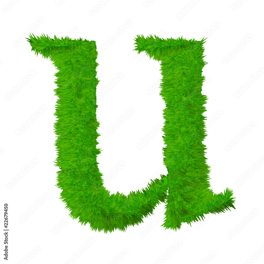 High resolution grass font isolated on white High resolution grass font isolated on white