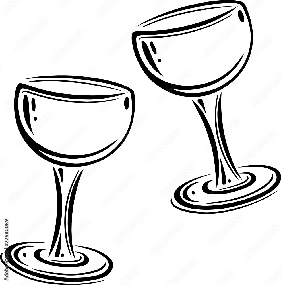 Glas, Gläser, Weinglas, Weingläser, Wein Stock Vector | Adobe Stock