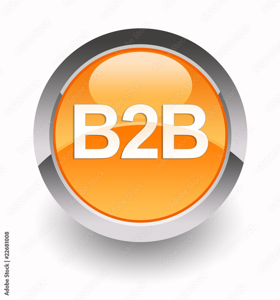 ''B2B - Business to Business'' glossy icon ''B2B - Business to Business'' glossy icon