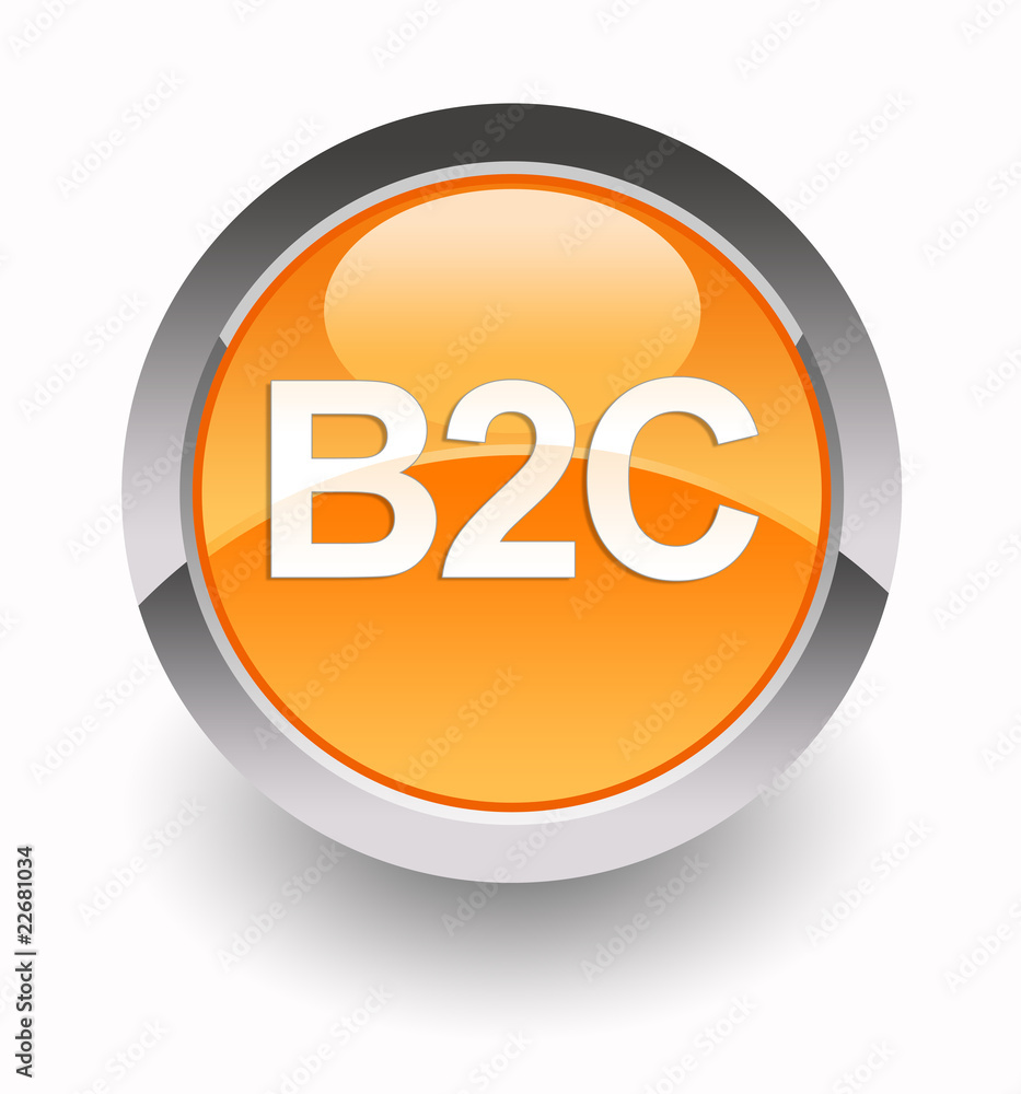 ''B2C - Business to Consumer'' glossy icon ''B2C - Business to Consumer'' glossy icon