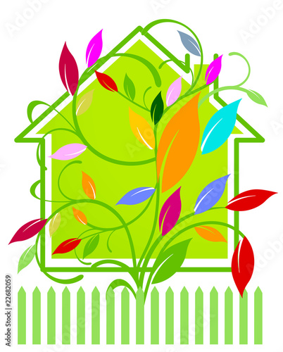 Haus farbig