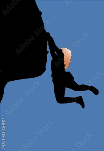 Silhouette of a climber