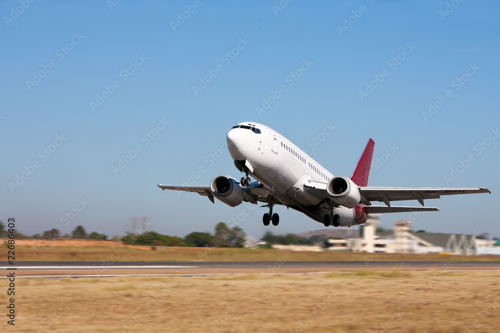Departing aircraft Departing aircraft