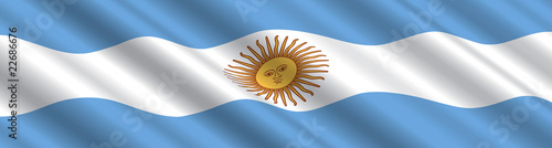 Argentinian Flag in the Wind