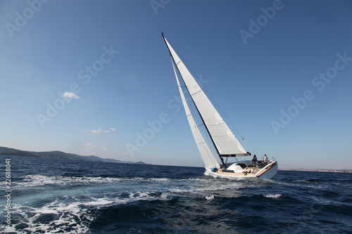 Canvastavla Sailing on the Adriatic Sea