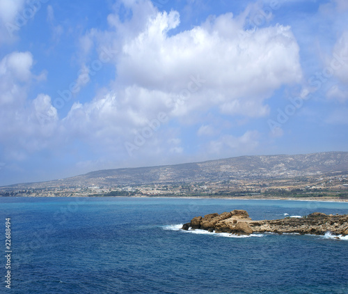 Aerial view of the beautiful sea of Cyprus