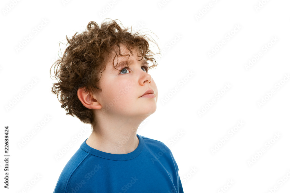 Portrait of young boy isolated on white background Portrait of young boy isolated on white background